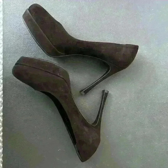 Yves Saint Laurent Shoes - YSL brown suede platform pumps size 39.5 very good condition comes dust bag .